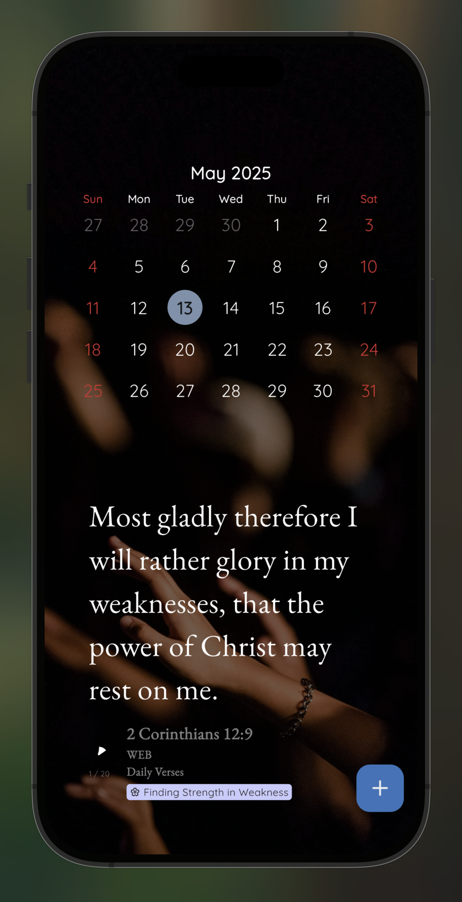 Bible Clock Calendar Widget