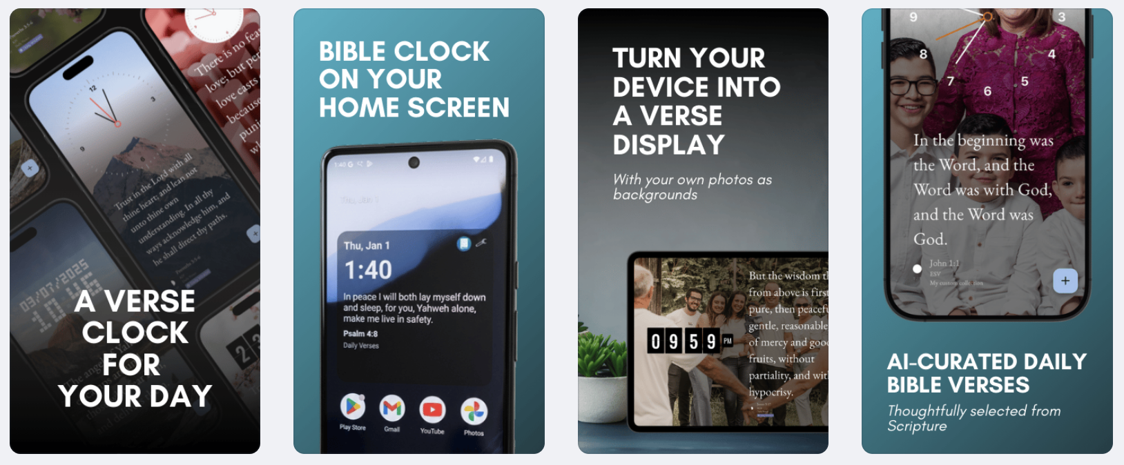 Bible Clock Verse Clock Features