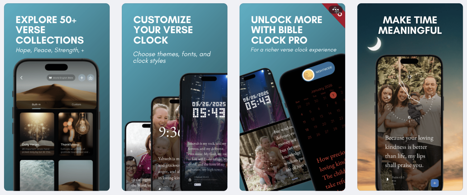 Bible Clock App Screenshots